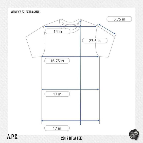 A.P.C. U.S. COTTON T-SHIRT DOWNTOWN LOS ANGELES WOMEN’S ROLLED SLEEVE CAPSULE - Picture 7 of 9